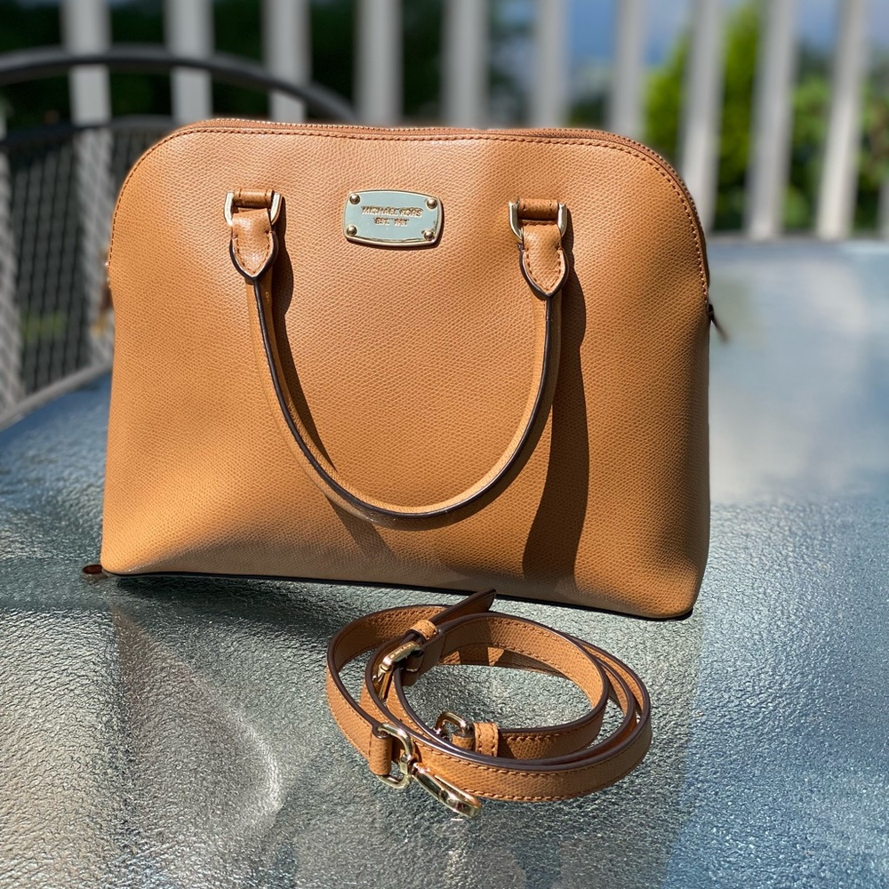 Michael Kors Camel Leather Satchel